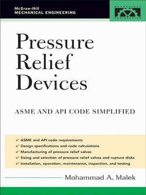cover image of Pressure Relief Devices